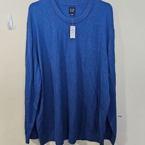 GAP Crew Neck Long Sleeve Lightweighr Pullover Sweater 737297 NWT Men's Blue Siz